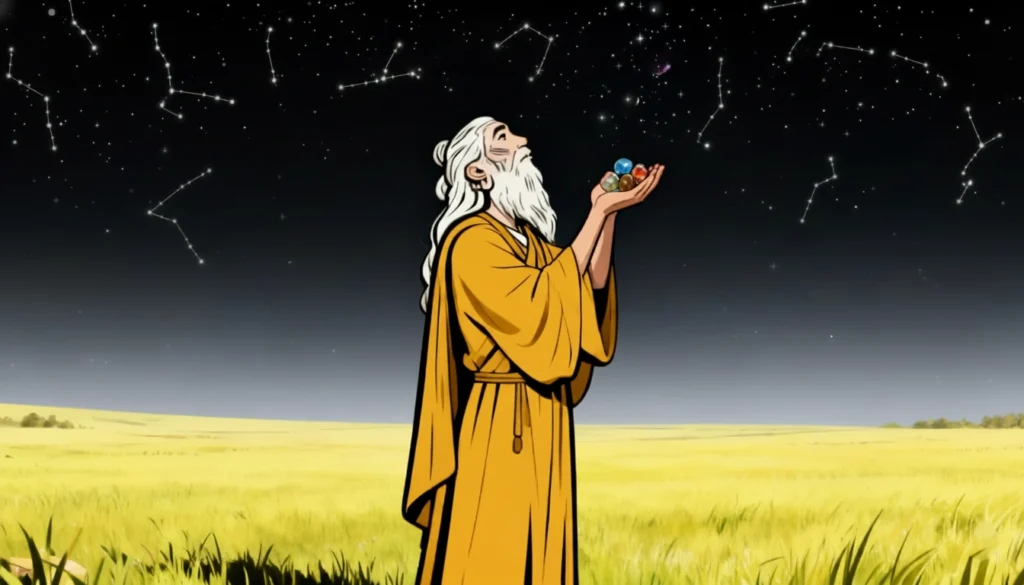 sage holding vedic astrology stones